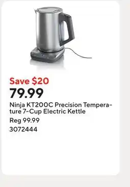 Staples Ninja KT200C Precision Temperature 7-Cup Electric Kettle offer