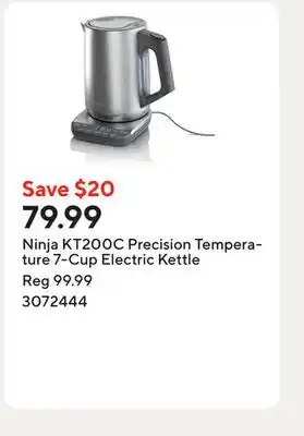 Staples Ninja KT200C Precision Temperature 7-Cup Electric Kettle offer