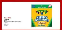 Staples Crayola Original Broad Line Markers - 10 pk offer