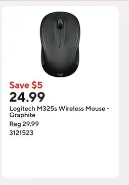 Staples Logitech M325s Wireless Mouse - Graphite offer