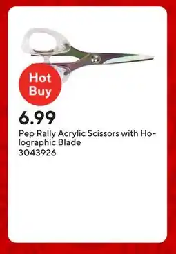 Staples Pep Rally Acrylic Scissors with Holographic Blade offer