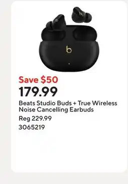 Staples Beats Studio Buds + True Wireless Noise Cancelling Earbuds offer