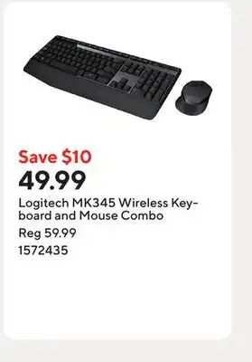 Staples Logitech MK345 Wireless Keyboard and Mouse Combo offer