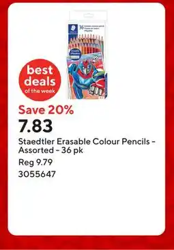 Staples Staedtler Erasable Colour Pencils - Assorted - 36 pk offer