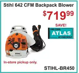 Atlas Tools & Machinery Stihl 642 CFM Backpack Blower offer