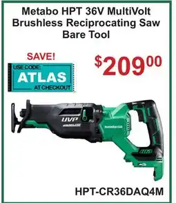 Atlas Tools & Machinery Metabo HPT 36V MultiVolt Brushless Reciprocating Saw Bare Tool offer