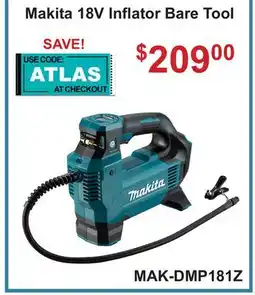Atlas Tools & Machinery Makita 18V Inflator Bare Tool offer