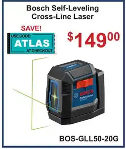 Atlas Tools & Machinery Bosch Self-Leveling Cross-Line Laser offer