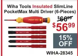 Atlas Tools & Machinery Wiha Tools Insulated SlimLine PocketMax Multi Driver (6-Pieces) offer