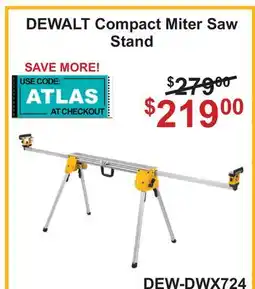 Atlas Tools & Machinery DEWALT Compact Miter Saw Stand offer