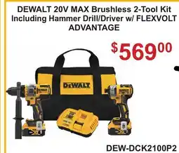 Atlas Tools & Machinery DEWALT 20V MAX Brushless 2-Tool Kit offer