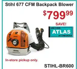 Atlas Tools & Machinery Stihl 677 CFM Backpack Blower offer