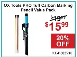 Atlas Tools & Machinery OX Tools PRO Tuff Carbon Marking Pencil Value Pack offer