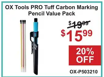 Atlas Tools & Machinery OX Tools PRO Tuff Carbon Marking Pencil Value Pack offer