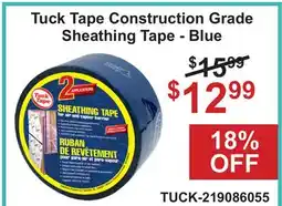 Atlas Tools & Machinery Tuck Tape Construction Grade Sheathing Tape-Blue offer