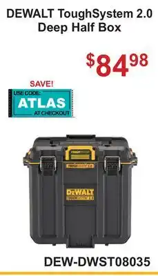 Atlas Tools & Machinery DEWALT ToughSystem 2.0 Deep Half Box offer