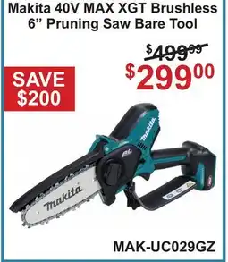 Atlas Tools & Machinery Makita 40V MAX XGT Brushless 6 Pruning Saw Bare Tool offer