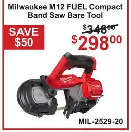 Atlas Tools & Machinery Milwaukee M12 FUEL Compact Band Saw offer