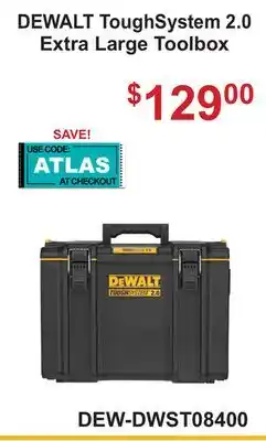 Atlas Tools & Machinery DEWALT ToughSystem 2.0 Extra Large Toolbox offer