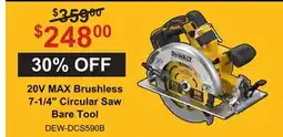 Atlas Tools & Machinery 20V MAX Brushless 7-1/4 Circular Saw Bare Tool offer