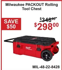 Atlas Tools & Machinery Milwaukee PACKOUT Rolling Tool Chest offer