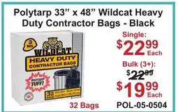 Atlas Tools & Machinery 48 Wildcat Heavy Duty Contractor Bags offer