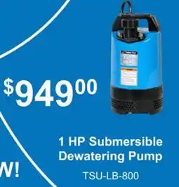 Atlas Tools & Machinery 1 HP Submersible Dewatering Pump offer