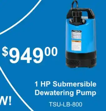 Atlas Tools & Machinery 1 HP Submersible Dewatering Pump offer