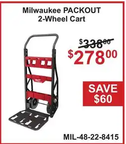 Atlas Tools & Machinery Milwaukee PACKOUT 2-Wheel Cart offer