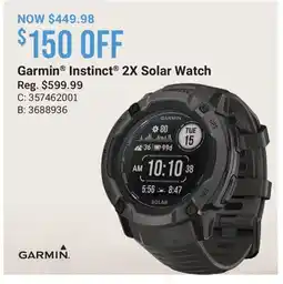 Cabela's Garmin Instinct 2X Solar Watch offer