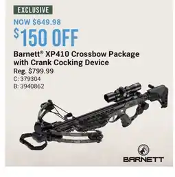 Cabela's Barnett XP410 Crossbow Package with Crank Cocking Device offer