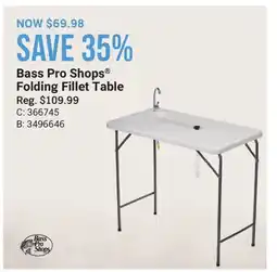 Cabela's Bass Pro Shops Folding Fillet Table offer