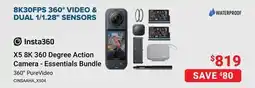 Visions Electronics INSTA 360° X5 8K 360 Degree Action Camera-Essentials Bundle offer