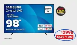 Visions Electronics SAMSUNG Crystal UHD NATIVE 120Hz PANEL 98 offer