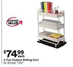 Michaels 3-Tier Hudson Rolling Cart by Simply Tidy offer