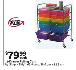 Michaels 12-Drawer Rolling Cart by Simply Tidy offer