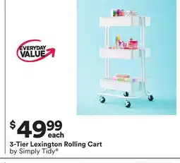 Michaels 3-Tier Lexington Rolling Cart by Simply Tidy offer