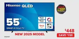 Visions Electronics HISENSE QLED 55 4K Smart TV offer