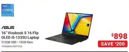 Visions Electronics ASUS 16 Vivobook S 16 Flip OLED i5-1335U Laptop offer
