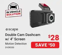 Visions Electronics ESCAPE Double Cam Dashcam w/ 4 Screen offer