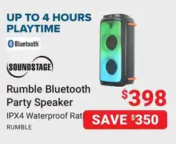 Visions Electronics SOUNDSTAGE Rumble Bluetooth Party Speaker offer