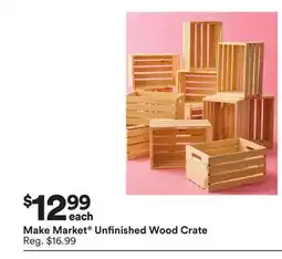 Michaels Make Market Unfinished Wood Crate offer