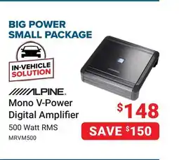 Visions Electronics ALPINE Mono V-Power Digital Amplifier offer