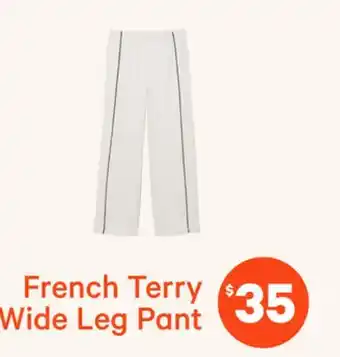 Joe Fresh French Terry Wide Leg Pant offer