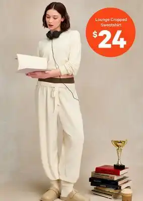 Joe Fresh Lounge Cropped Sweatshirt offer