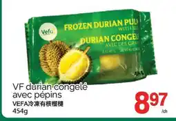 T&T Supermarket VF DURIAN CONGELÉ AVEC PÉPINS, 454g offer