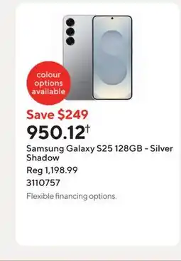Staples Samsung Galaxy S25 128GB - Silver Shadow offer
