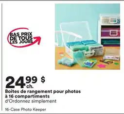 Michaels Boîtes de rangement pour photos à 16 compartiments offer
