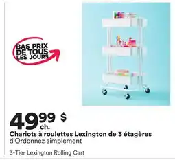 Michaels Chariots à roulettes Lexington de 3 étagères d'Ordonnez simplement offer