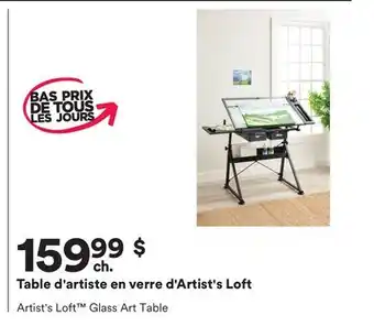Michaels Table d'artiste en verre d'Artist's Loft offer